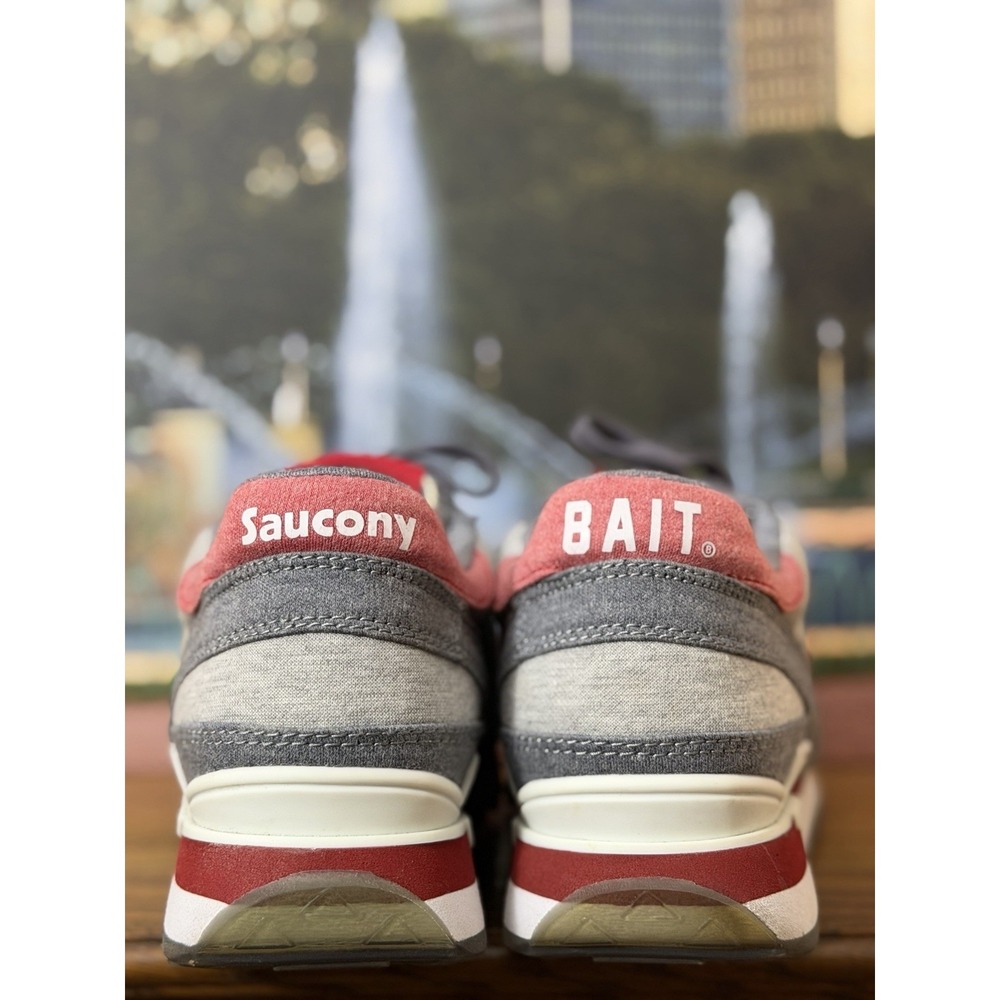 Saucony x Bait Shadow Original SIZE 11 "Cruel World 4" Men's GREY RED - Picture 6 of 12